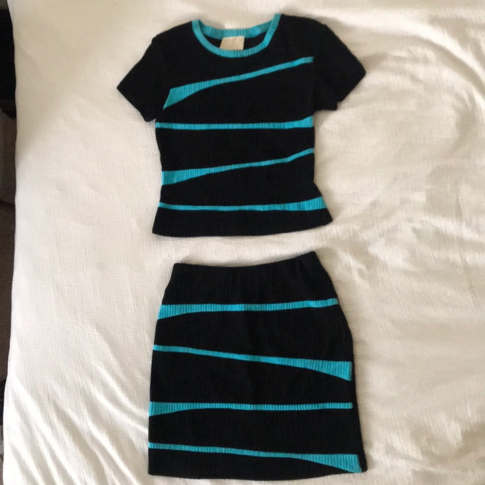 Vintage Blue/Black Matching Sport Set